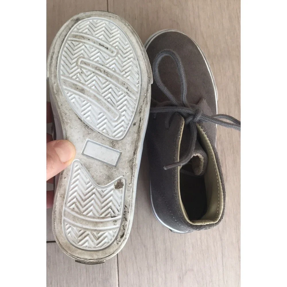 Janie and Jack boys toddlers boots shoes sneakers gray suede leather 11